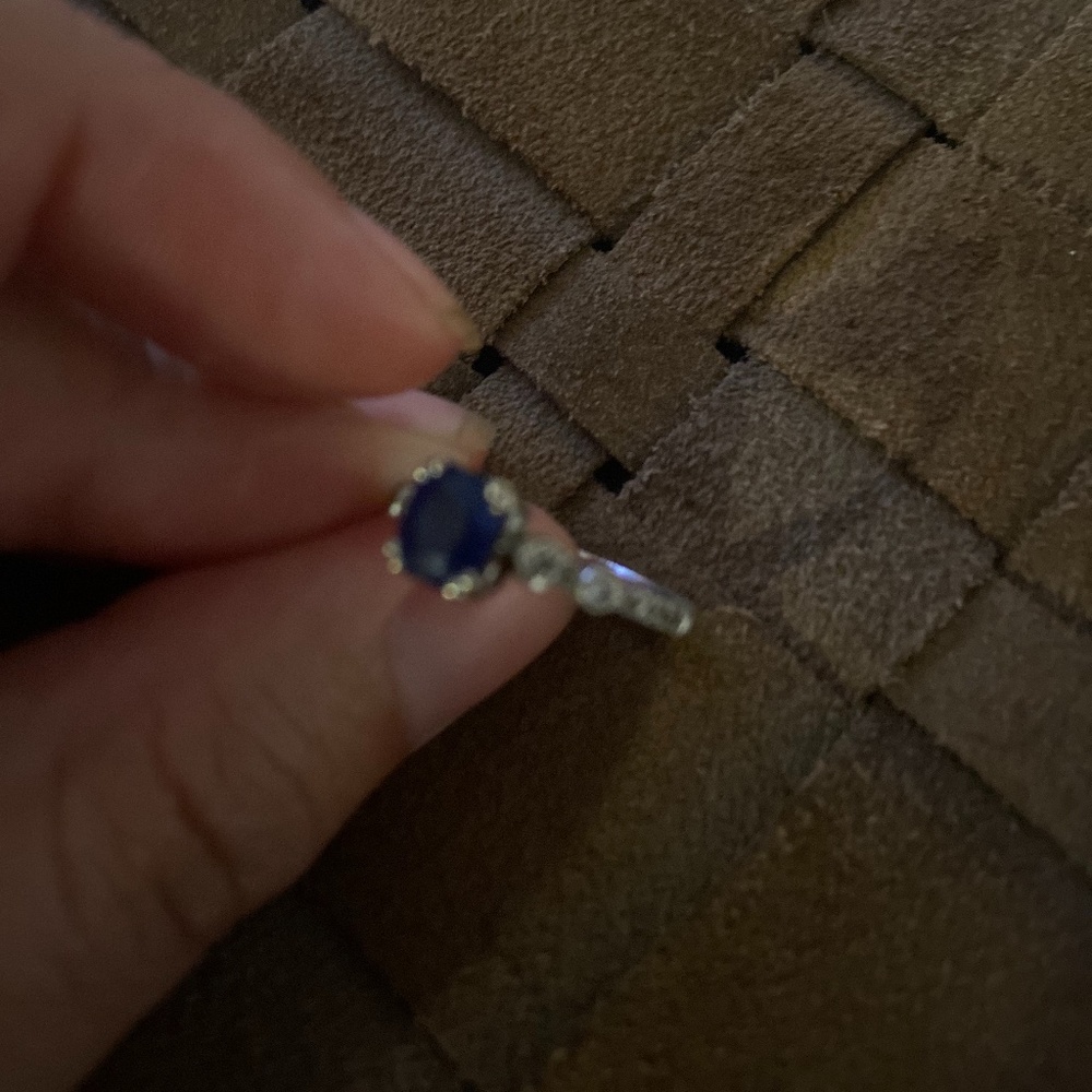 Sapphire engagement ring/wedding ring set